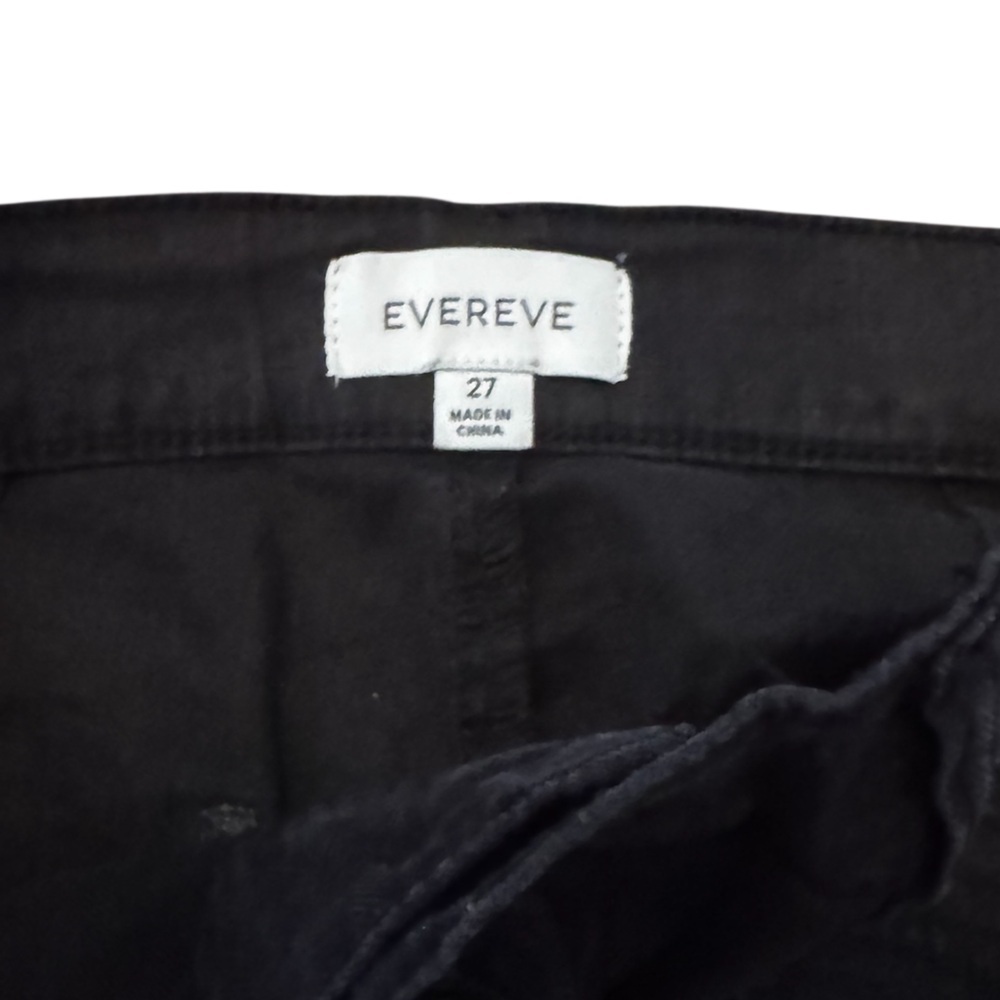 Evereve Linen Blend Black Pants, Size 27, High Waist, Straight, Dress Pant - Picture 4 of 6